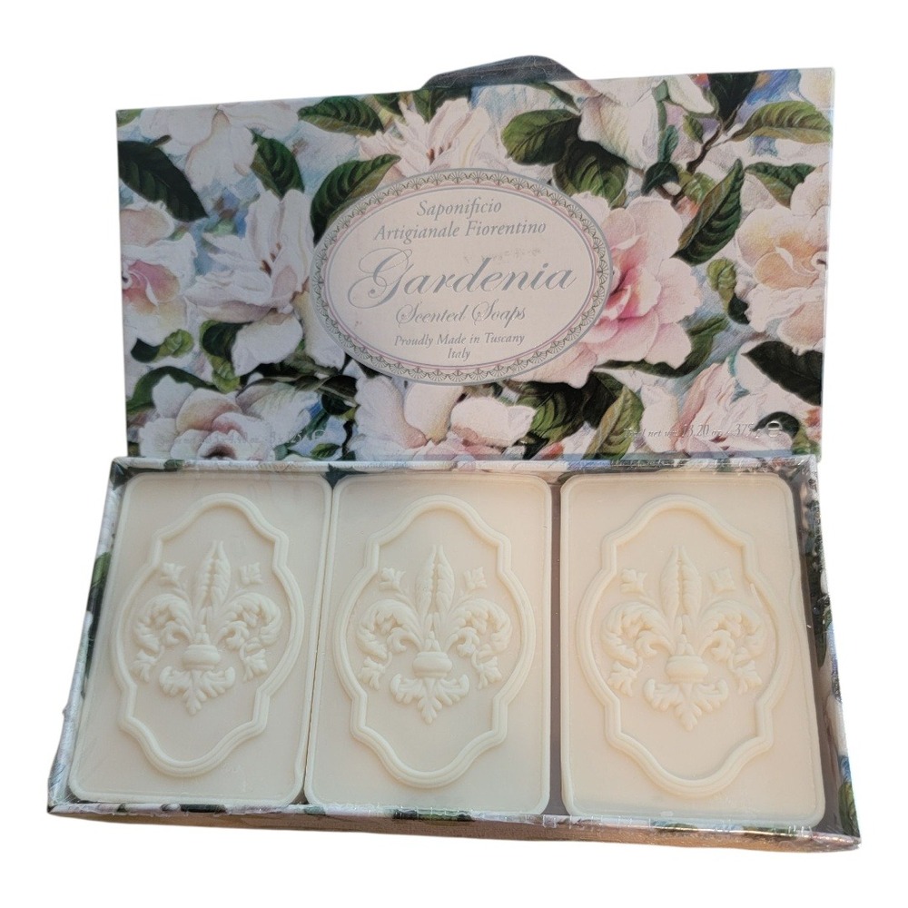 Saponificio‎ Artigianale Fiorentino Gardenia Scented 3 Soaps Set Made in Italy